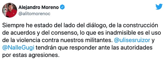 Tuit de Alejandro Moreno Cárdenas