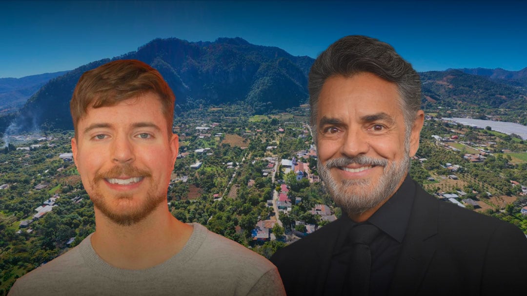 MrBeast y Eugenio Derbez visitan Edomex por proyecto educativo en San Andrés Tepetitlán
