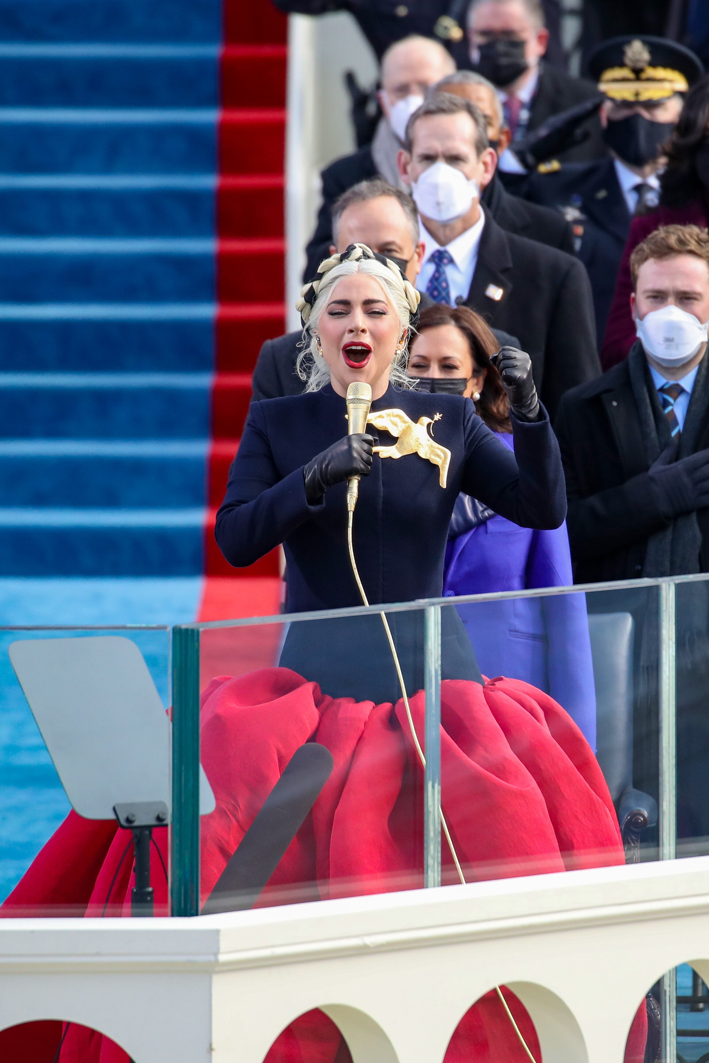 Lady Gaga en la investidura de Joe Biden
