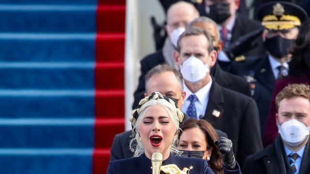Lady Gaga en la investidura de Joe Biden