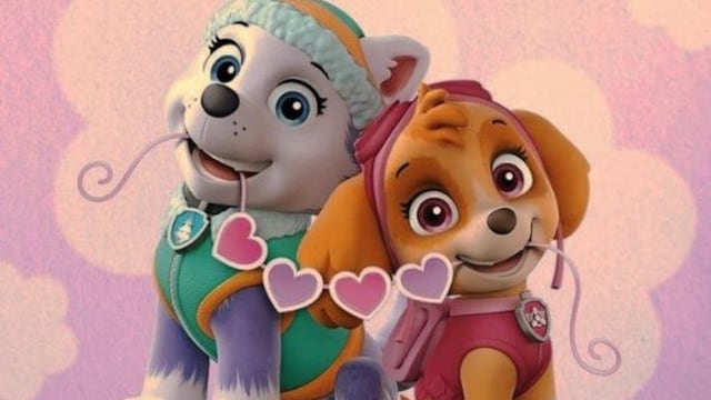 Dibujos de Skye y Everest de Paw Patrol