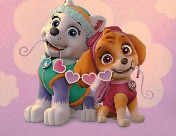 Dibujos de Skye y las cachorras de Paw Patrol para colorear por el Día Internacional de la Niña