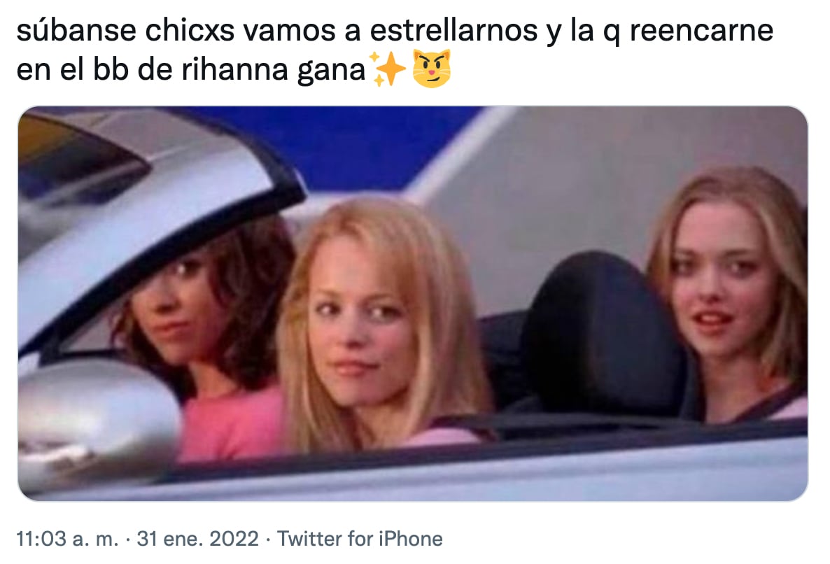 Meme sobre el embarazo de Rihanna