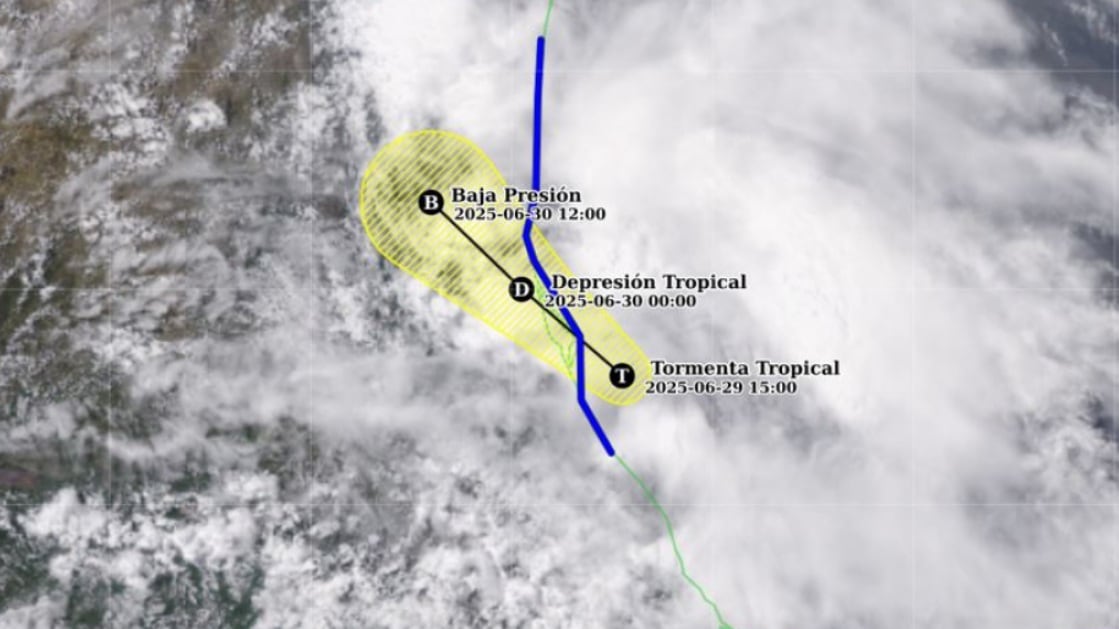 Depresión tropical 2: Trayectoria desde el Golfo de México