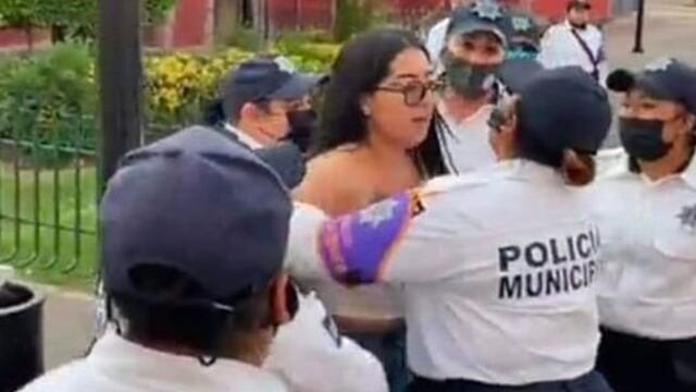 Detenciones de mujeres en la marcha contra feminicidios en Irapuato