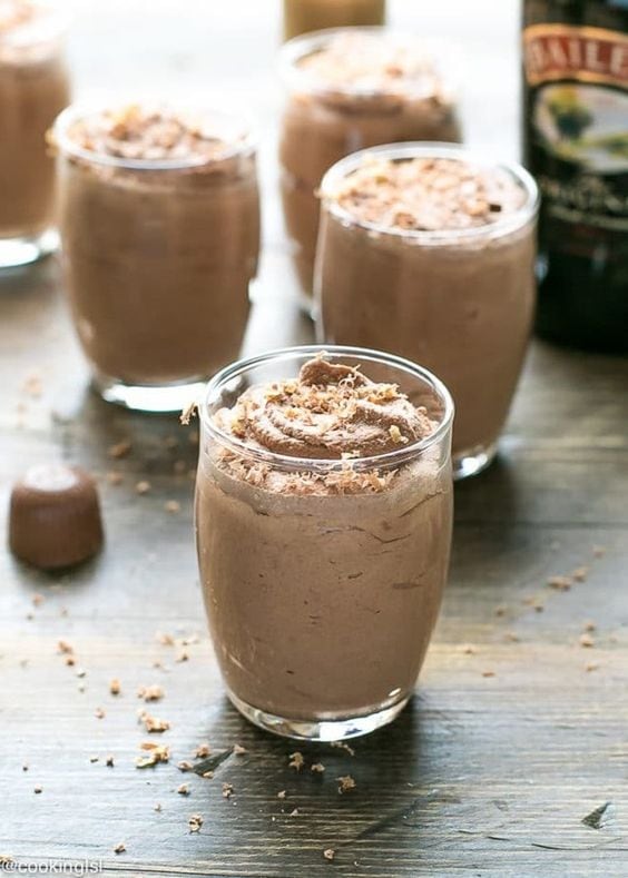 Mousse de Baileys y chocolate para Año Nuevo