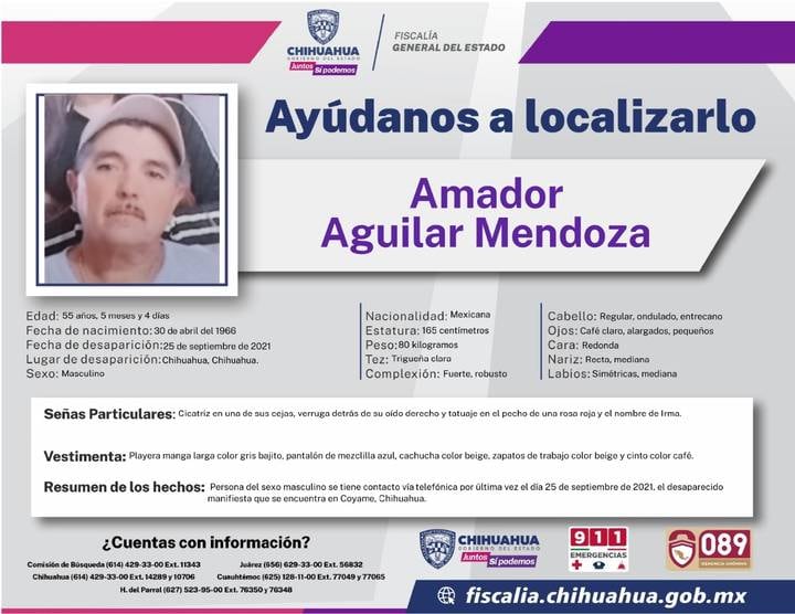 Ficha de búsqueda de Amador