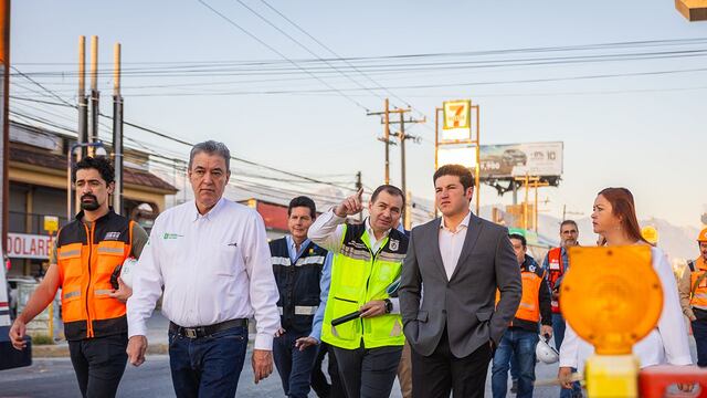 Samuel García supervisa obras de la Línea 6 del Metrorrey