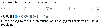 Fan se burla de Caifanes por confiar en un conductor de Uber.