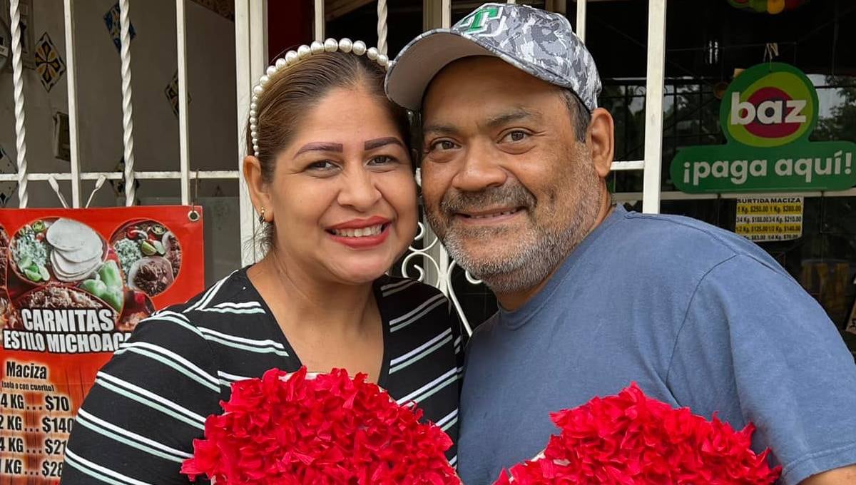 Luis Manuel López y su esposa