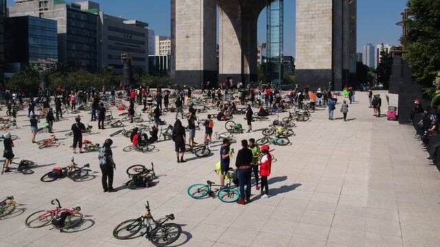 Protesta de ciclistas