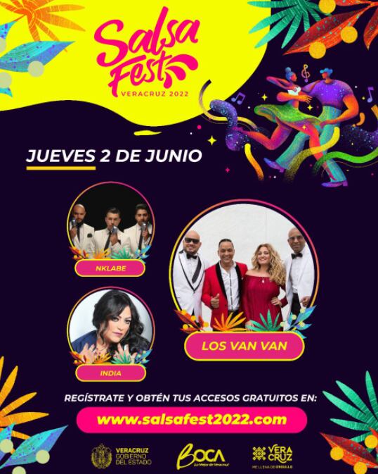 Cartelera Salsa Fest Veracruz 2022 2 de junio