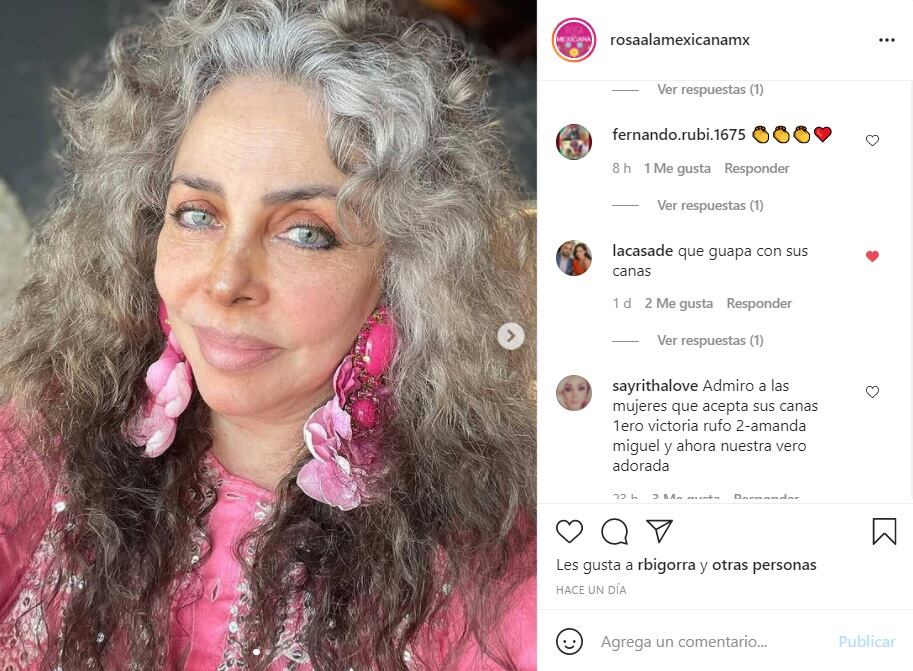 Verónica Castro presume su pelo al natural