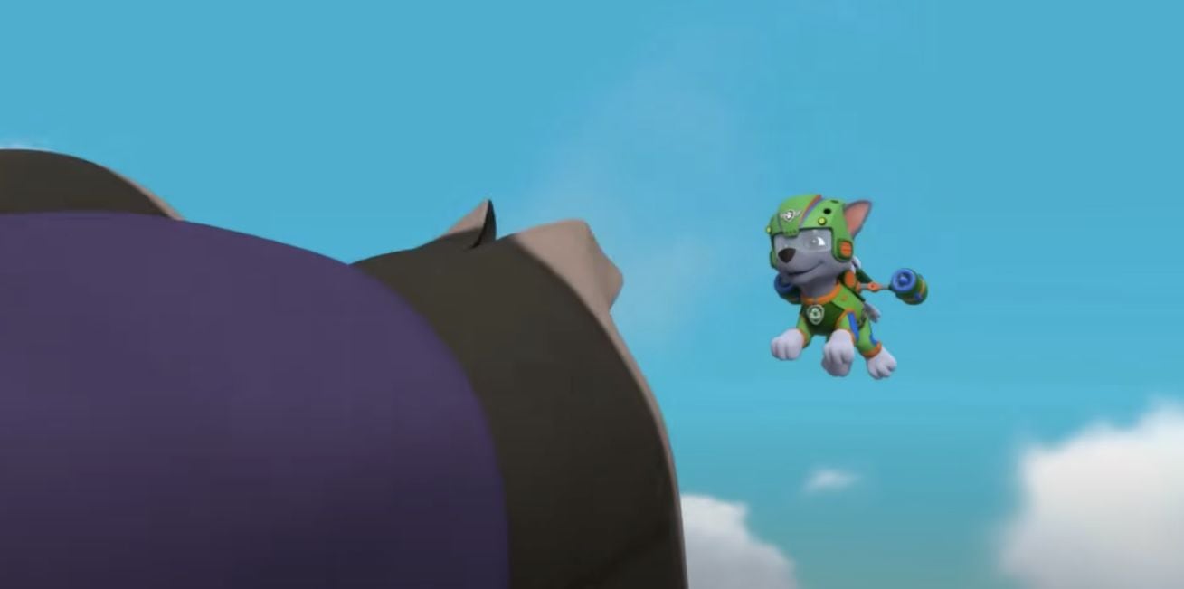 Rocky y Ryder salvan el desfile de globos de Paw Patrol