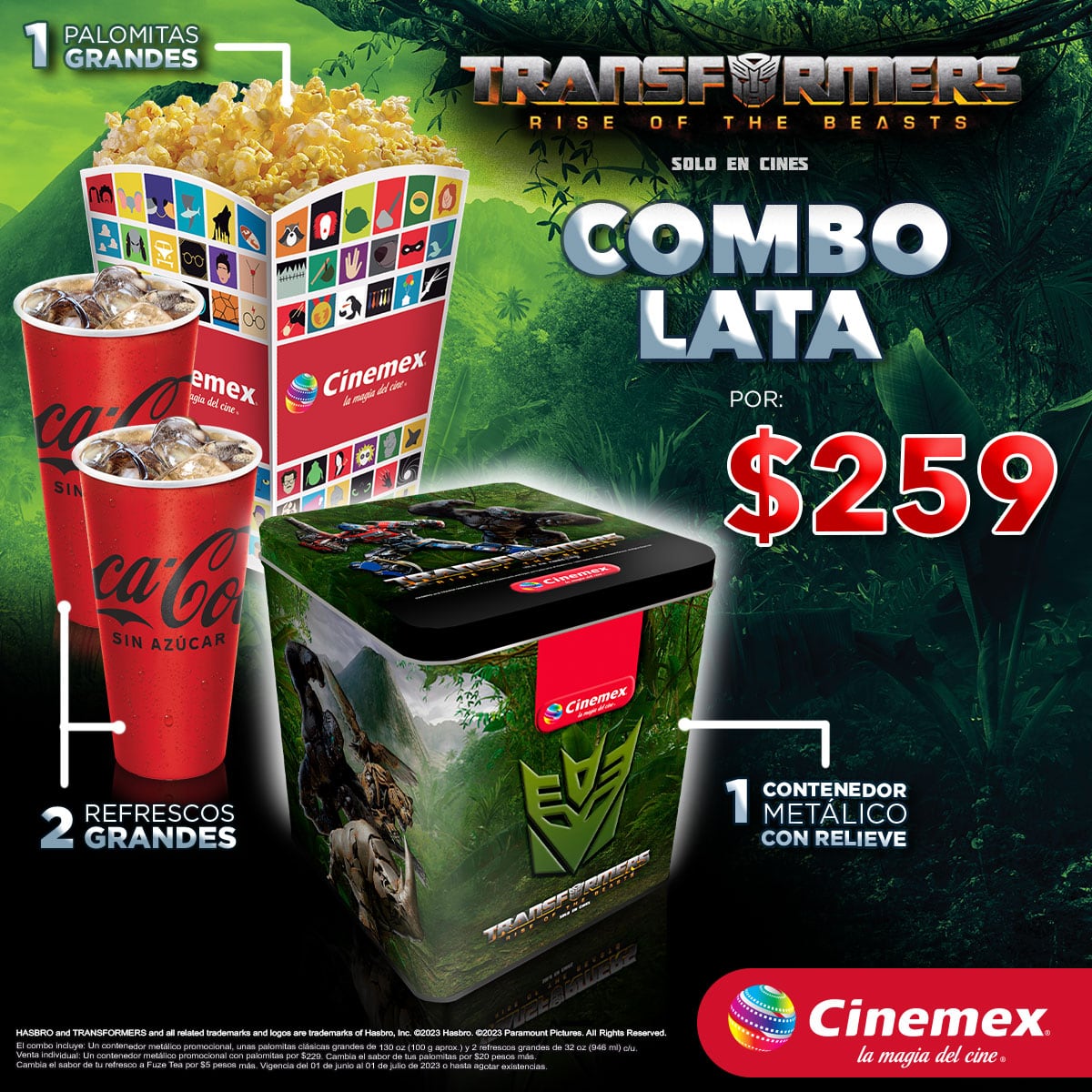 Palomera Transformers El Despertar de las Bestias en Cinemex