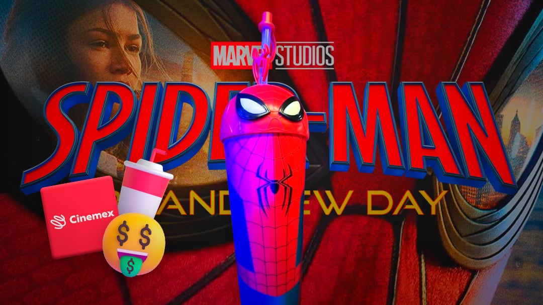 Precio del vaso coleccionable de Spider-Man: Un Nuevo Día en Cinemex