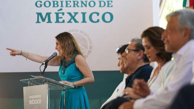 Beatriz Gutiérrez Müller durante la presentación de la Estrategia Nacional de Lectura.