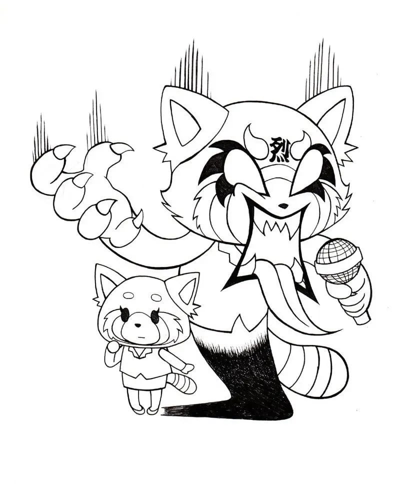 Dibujos de Aggretsuko por su cumpleaños este 6 de noviembre