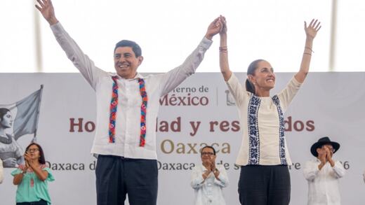 Claudia Sheinbaum y Salomón Jara destacan transformación de Oaxaca
