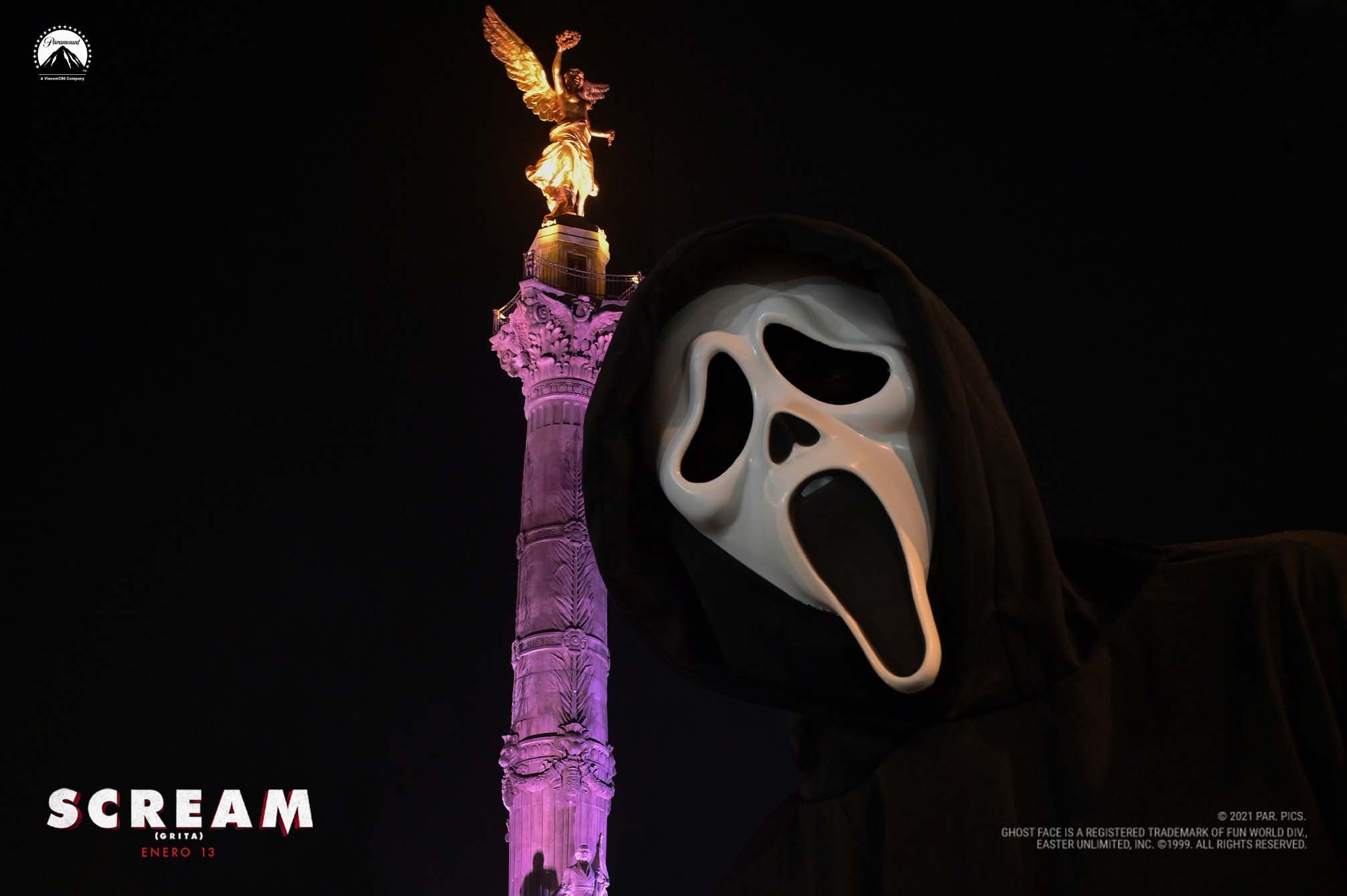 'Scream 5': Ghostface en el Ángel de la Independencia
