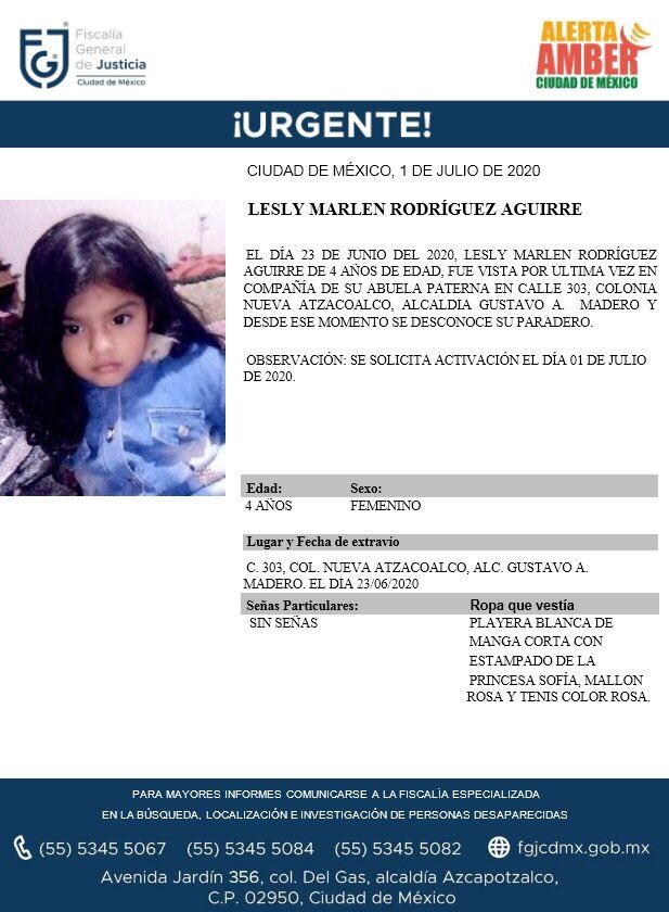 Ficha de búsqueda de Lesly.