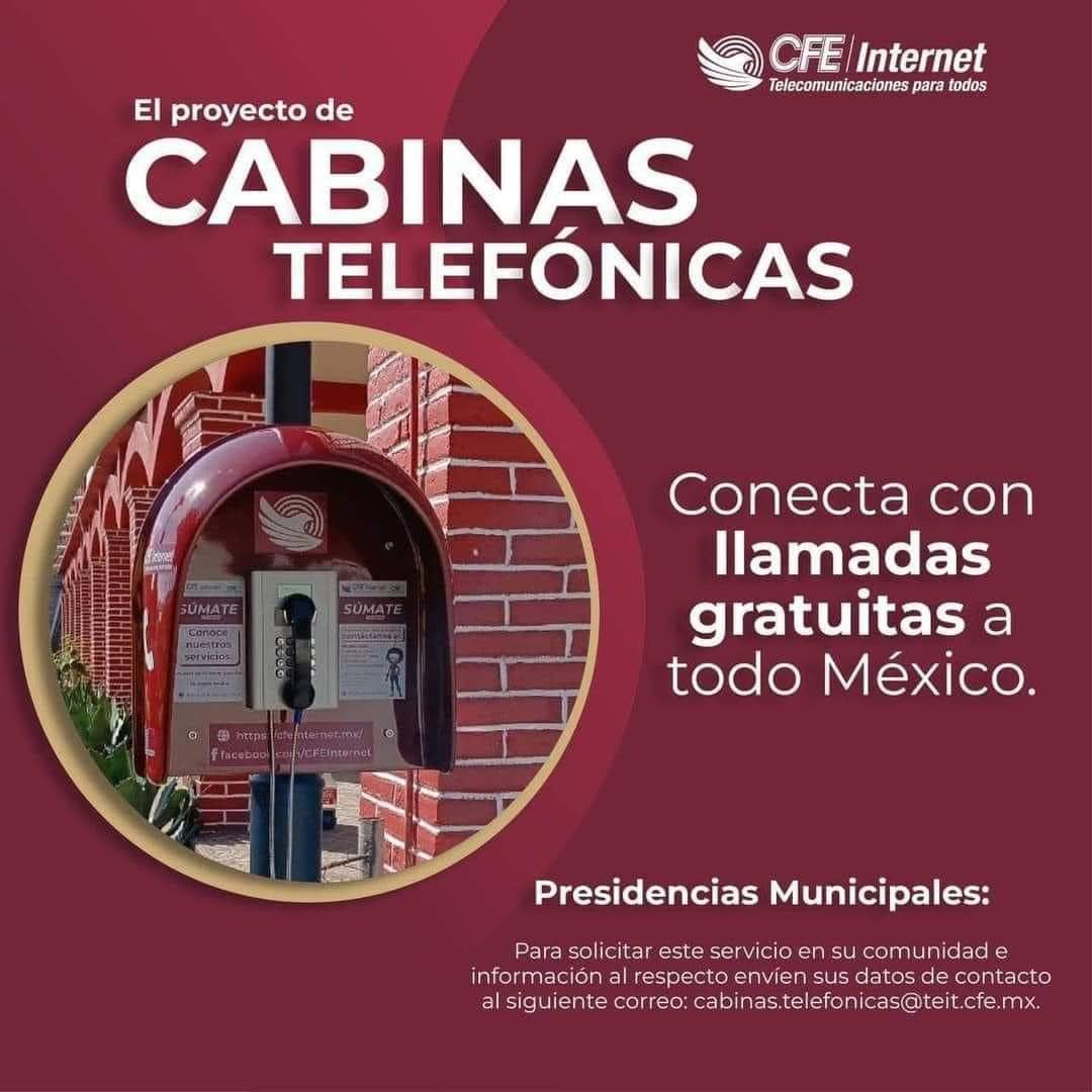 Cabinas telefónicas de la CFE