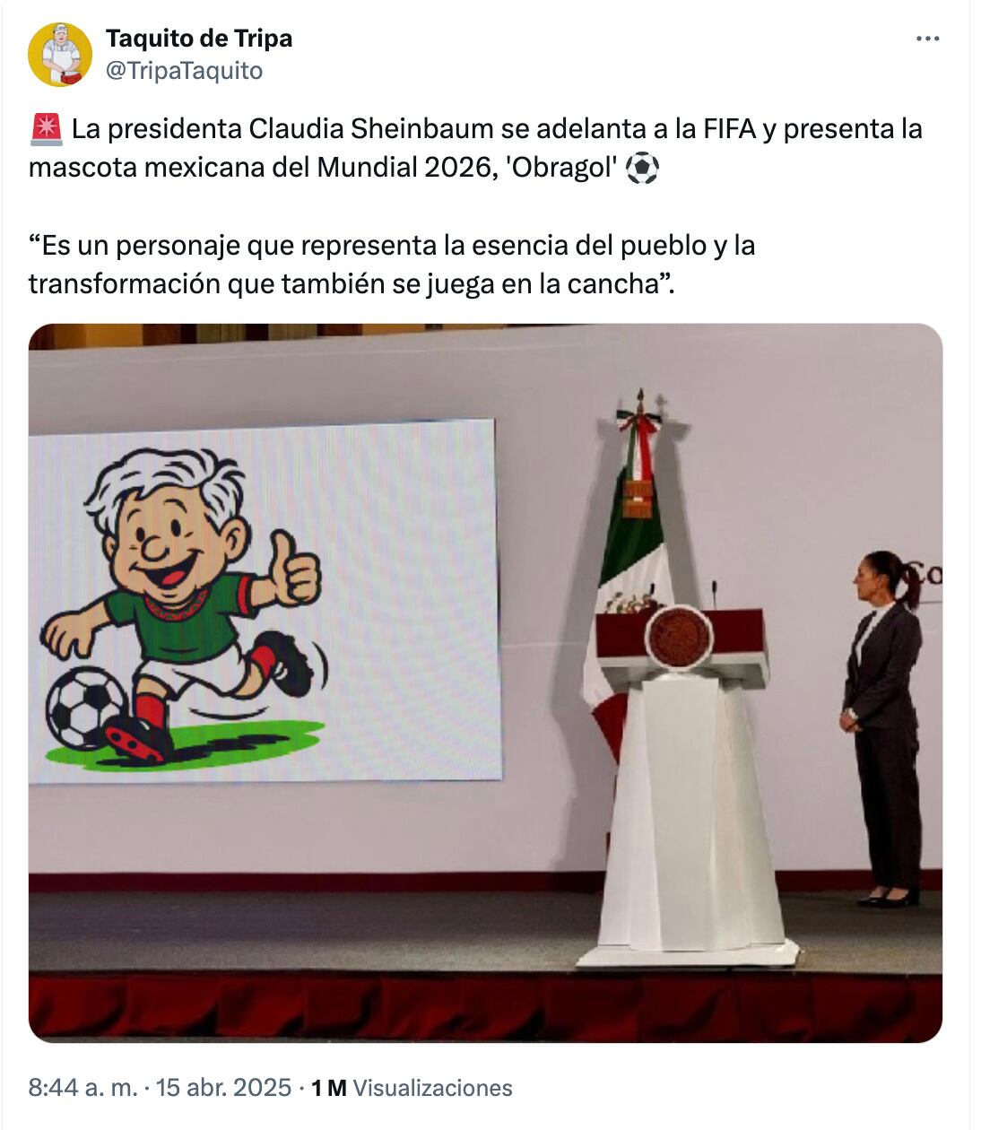 ¿Obragol mascota de la Copa del Mundo 2026? Te contamos la verdad