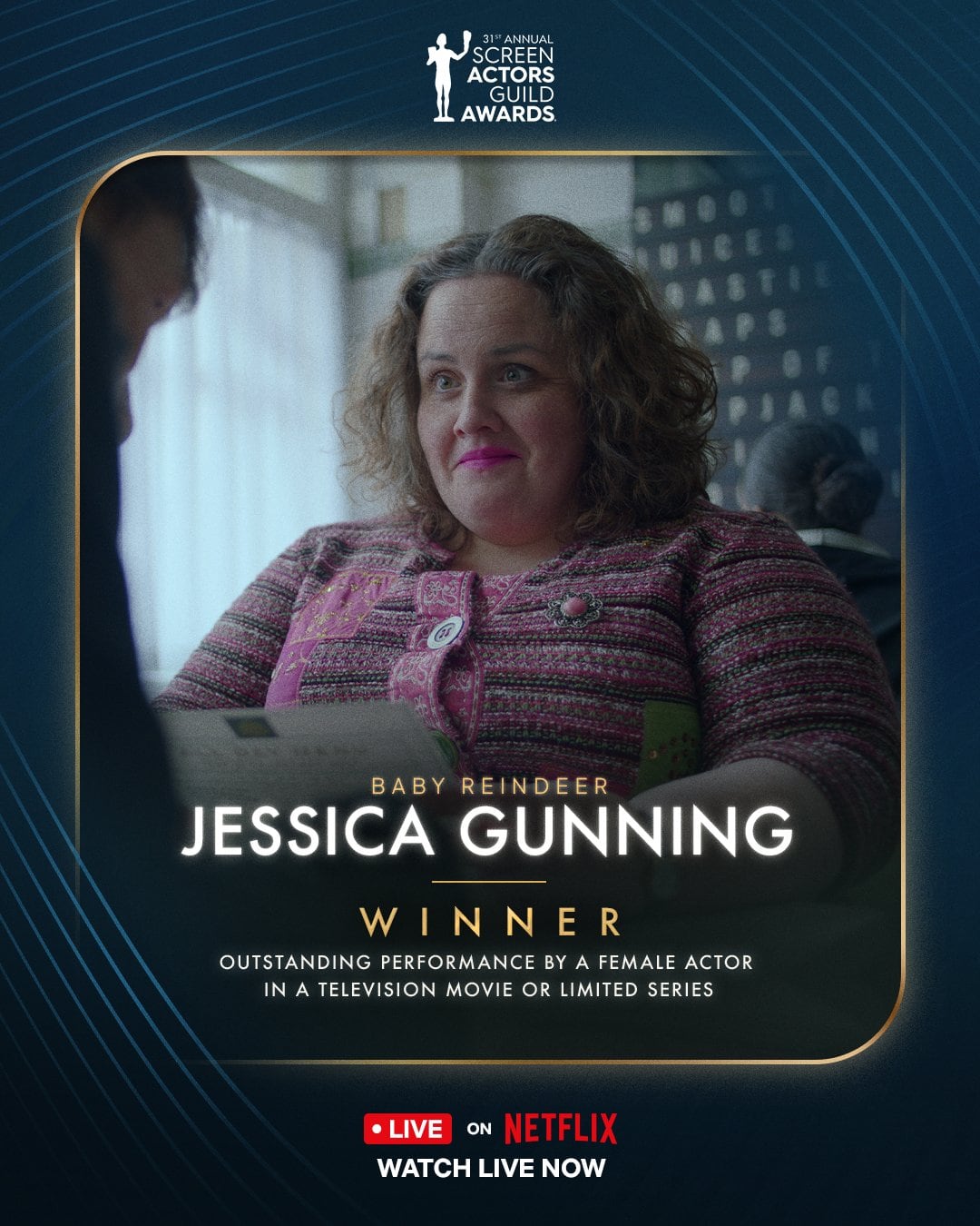 Jessica Gunning, ganadora SAG Awards 2025