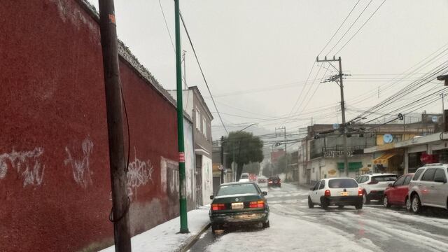 Lluvia y granizada en Toluca