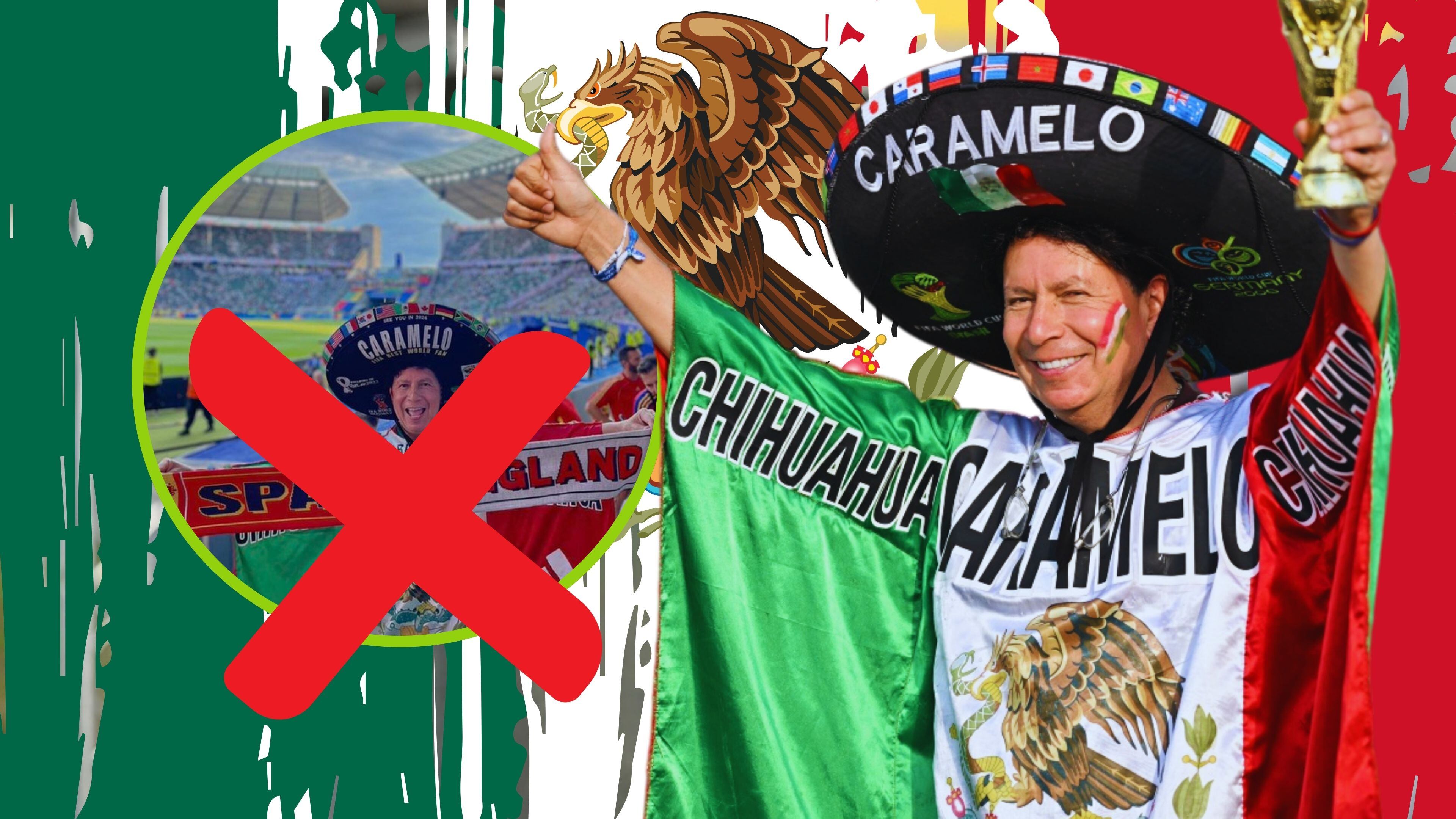 Caramelo aparece en la final de la Eurocopa 2024; lo revientan por violar ley sobre el Escudo y la Bandera Nacional