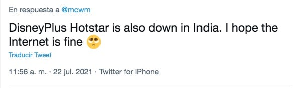 Caída servicios streaming