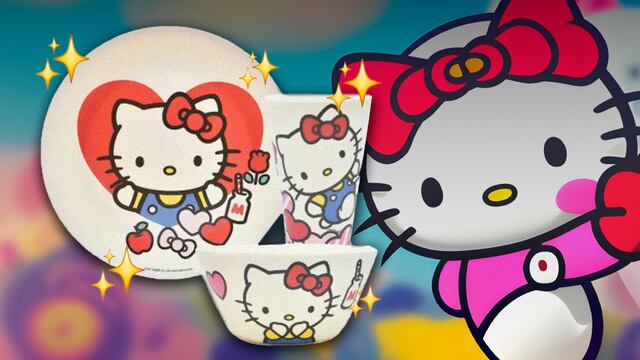 Vajilla infantil de Hello Kitty