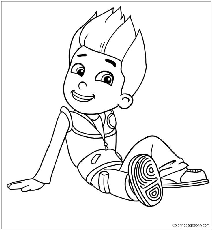 Dibujos de Ryder, líder de Paw Patrol, para colorear por el Día del Padre