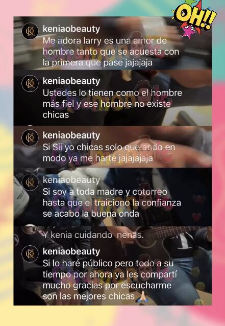 Kenia Ontiveros confirma infidelidad de Larry Hernández