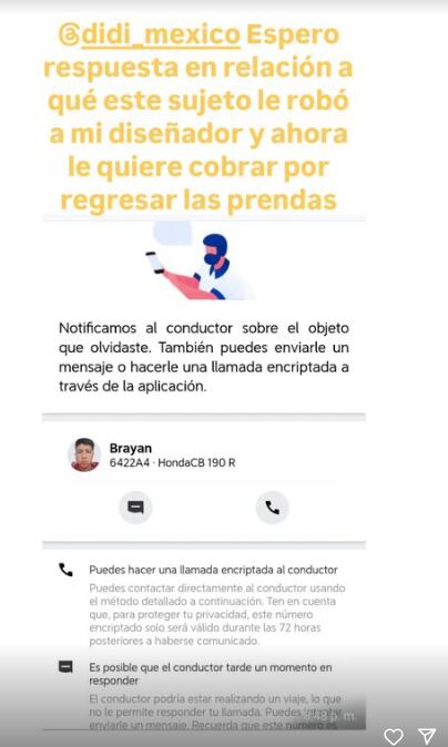 Lorena Herrera pide que Didi se responsabilice por el robo a su diseñador