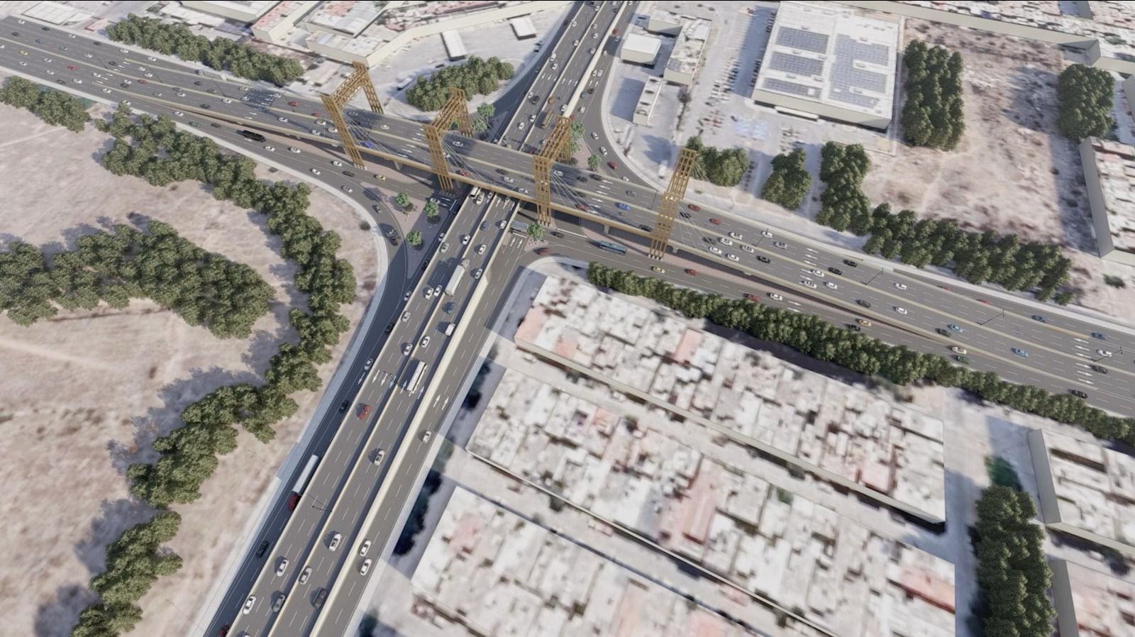 Ricardo Gallardo arranca construcción de nuevo puente superior vehicular en Circuito Potosí