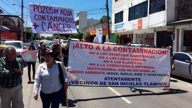 portesta por lodos tóxicos