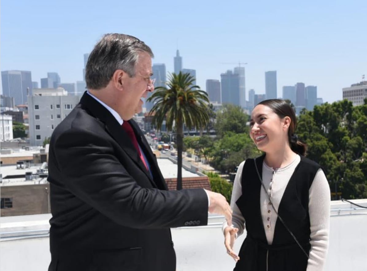 Katya Echazarreta y Marcelo Ebrard