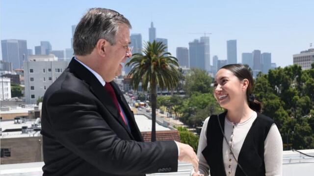 Katya Echazarreta y Marcelo Ebrard