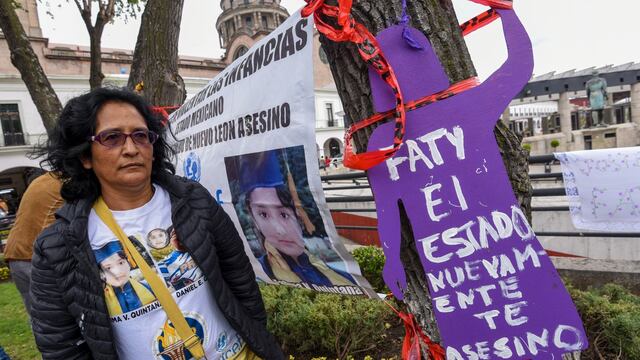 Protesta contra la liberación de uno de los feminicidas de Fátima Quintana
