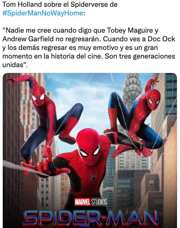 Supuestas filtraciones de Spider-Man: No Way Home
