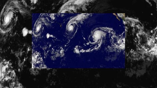 3 huracanes en el Pacífico