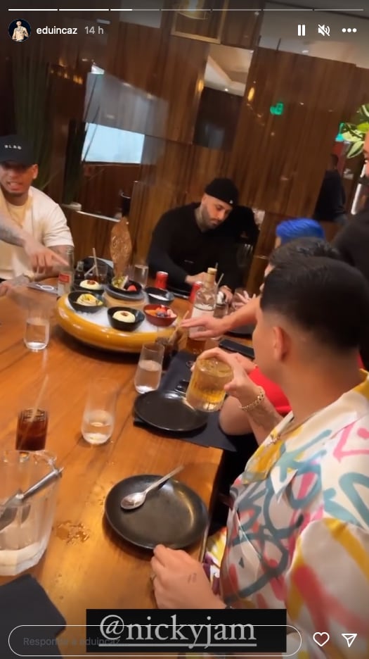 Eduin Caz y Grupo Firme conviven con Nicky Jam.