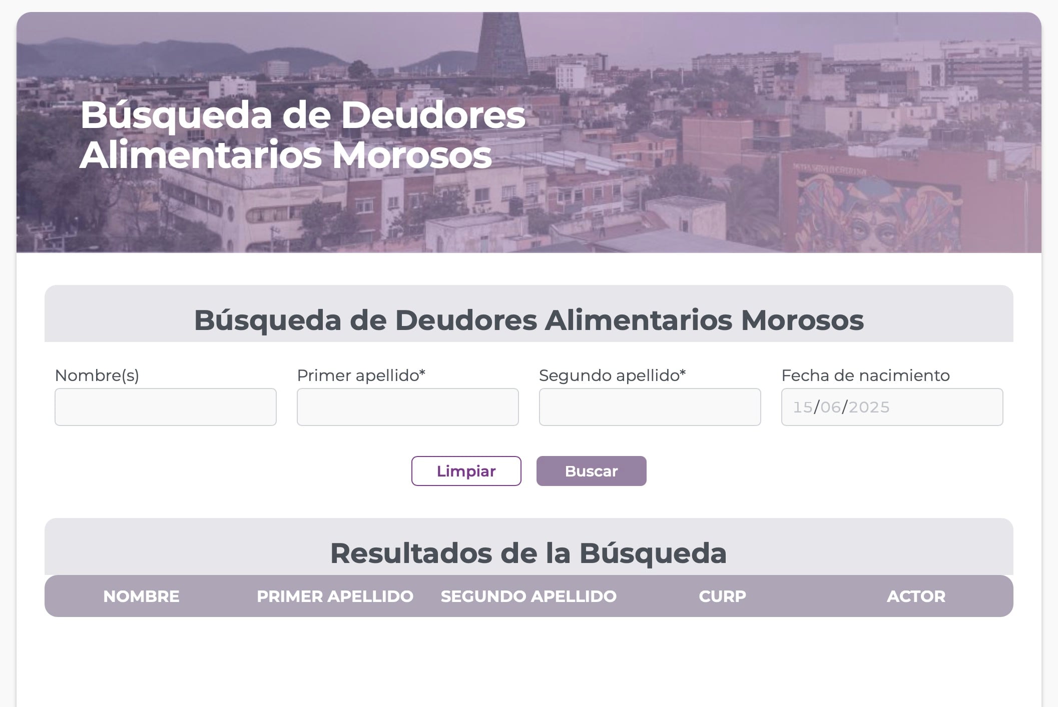 Lista de deudores alimentarios 2025 CDMX