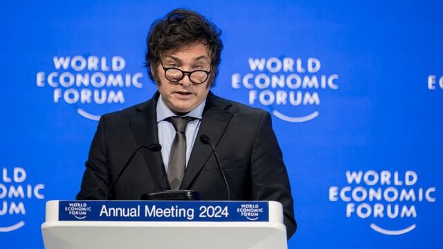 Javier Milei en el Foro Económico Mundial de Davos