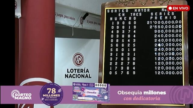 Resultados Sorteo Mayor 3927 de Lotería Nacional: Ganadores de hoy 23 de abril