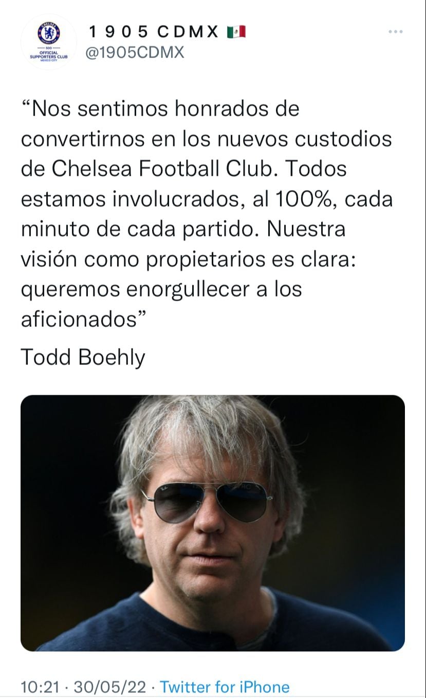 Todd Boehly se convirtió en el nuevo propietario del Chelsea FC.