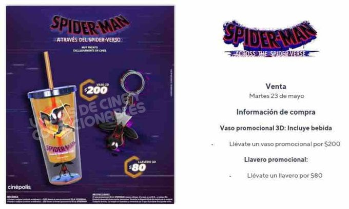 Coleccionables Cinépolis Spider-Man: Across the Spider-Verse