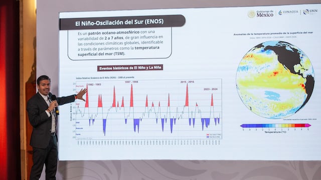 Fabián Vázquez Romaña, coordinador general del SMN de Conagua alerta por El Niño en México y revela el pronóstico para julio de 2026 a abril de 2027