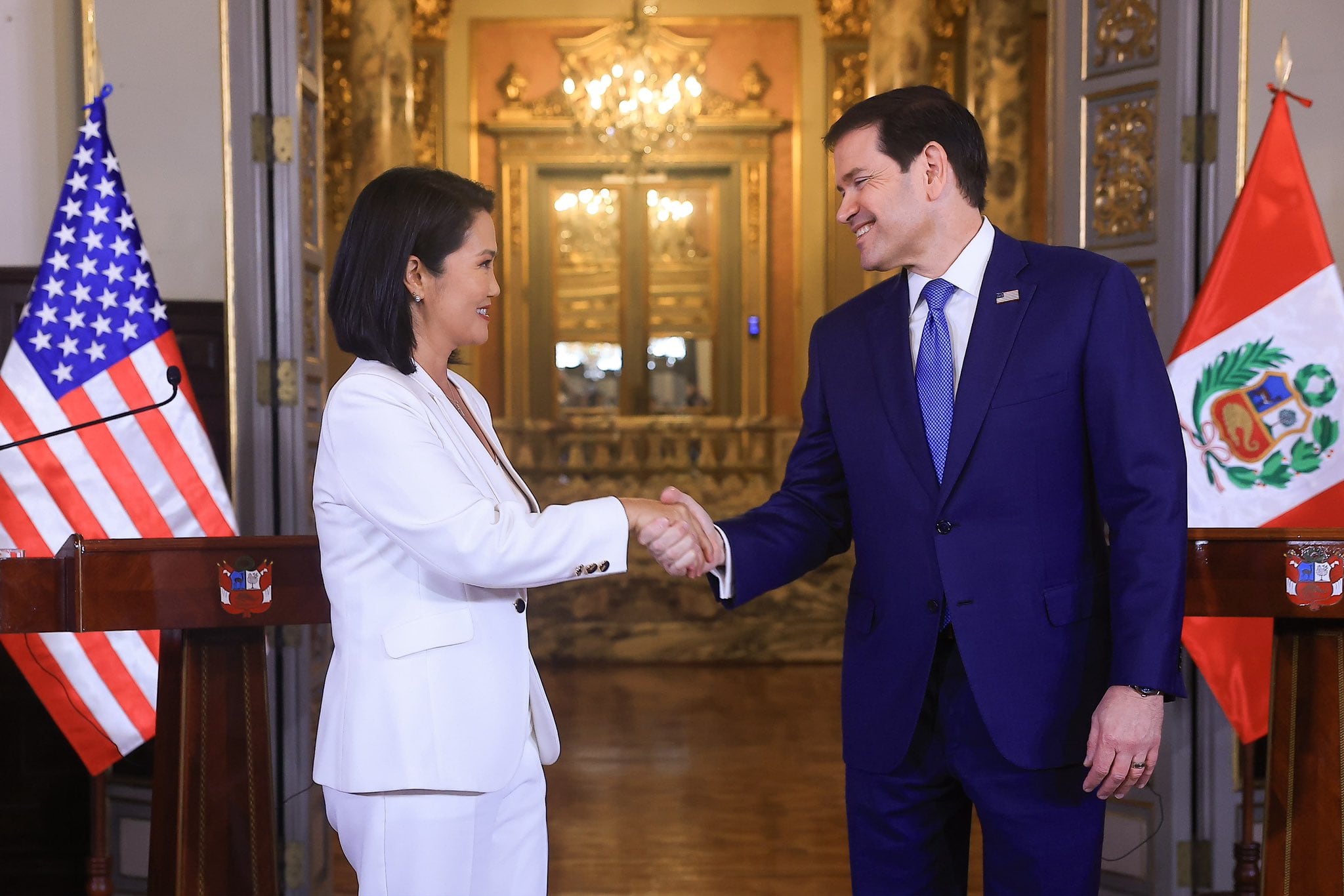 Keiko Fujimori y Marco Rubio